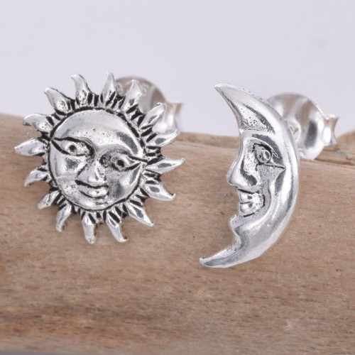 JV Sun and Moon Studs