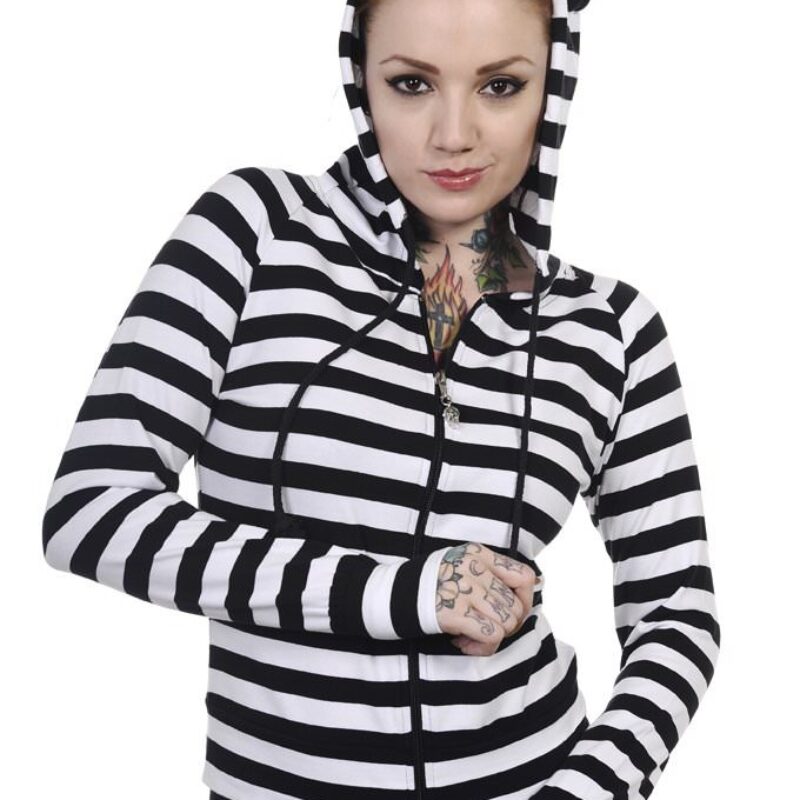 BAStripedHoodieWHIBLK