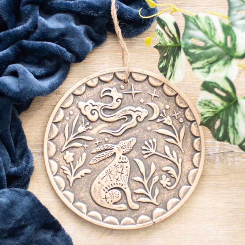 SD Midnight Hare Terracotta Plaque