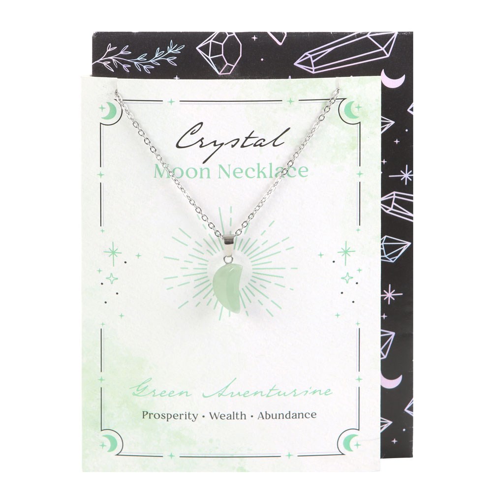 SD Crystal Moon Necklace Aventurine 1