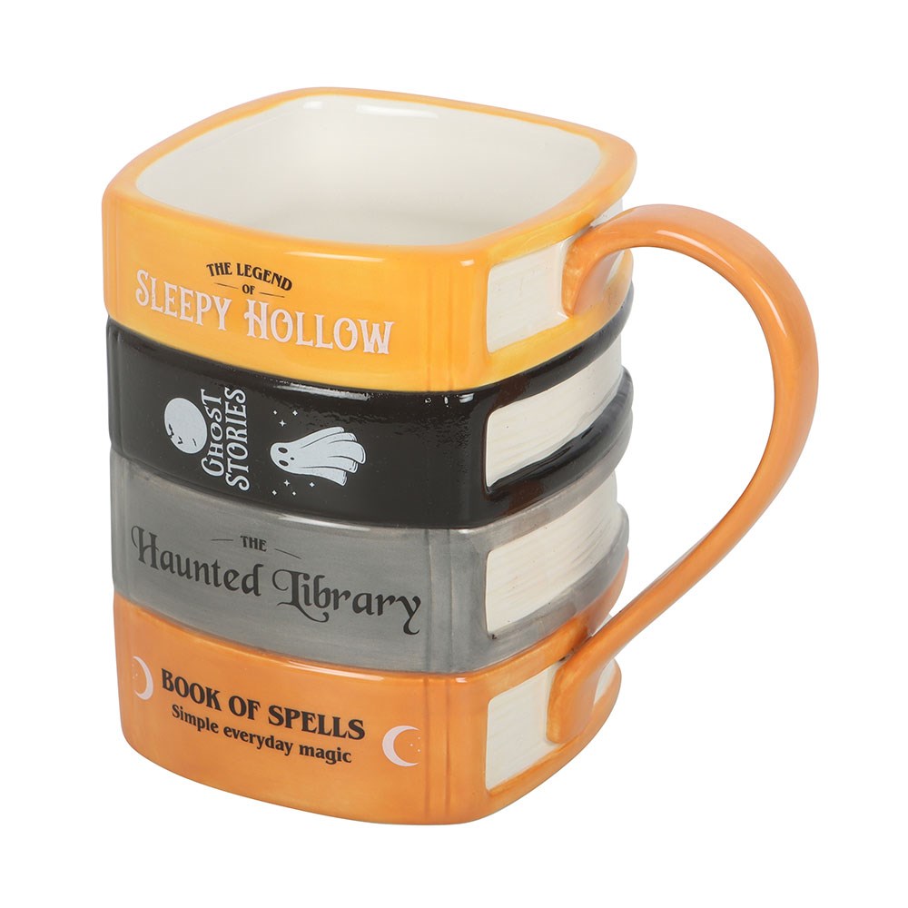 SD Haunted Library Book Stack Mug 1