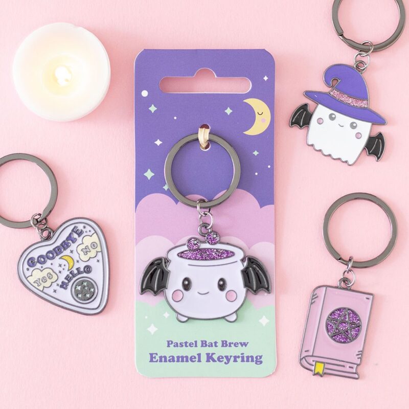SD Pastel Bat Brew Keyring